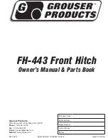 Grouser Products FH-443 Owner'S Manual & Parts Book preview