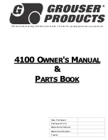 Предварительный просмотр 1 страницы Grouser 4100 Owner'S Manual