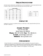 Предварительный просмотр 23 страницы Grouser 4100 Owner'S Manual
