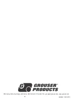 Preview for 24 page of Grouser 4100 Owner'S Manual