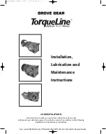 Grove Gear TorqueLine K Series Installation, Lubrication And Maintenance Instructions preview