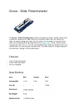 Предварительный просмотр 1 страницы Grove Slide Potentiometer Manual