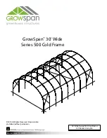 Предварительный просмотр 1 страницы GrowSpan 500 Cold Frame 30' Wide Series Assembly Instructions Manual