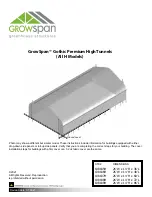 GrowSpan Gothic Premium 108185H Manual preview