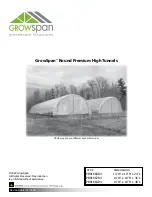 GrowSpan Round Premium PB01660R4 Manual preview