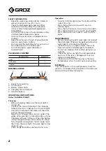 Preview for 2 page of Groz 15W COB Instruction Manual