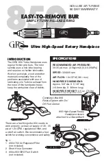 Preview for 1 page of GRS 850 Turbo Handpiece Manual