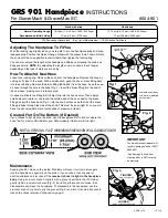 Preview for 1 page of GRS 901 Handpiece Instructions