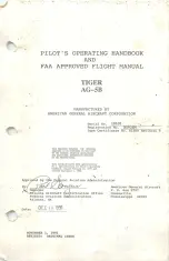 Предварительный просмотр 1 страницы Grumman American AG-5B Tiger Pilot Operating Handbook