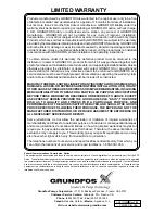 Предварительный просмотр 2 страницы Grundfos 10SQE03A-100-NE Installation And Operating Instructions Manual