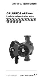 Grundfos ALPHA+ 15-40 Installation And Operating Instructions Manual предпросмотр