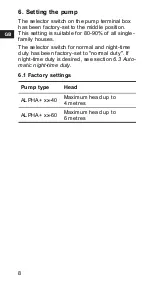 Предварительный просмотр 8 страницы Grundfos ALPHA+ 15-40 Installation And Operating Instructions Manual