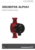 Grundfos ALPHA1 15-40 Installation And Operating Instructions Manual предпросмотр