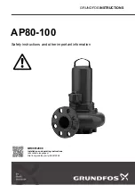 Предварительный просмотр 1 страницы Grundfos AP80-100 Safety Instructions And Other Important Information