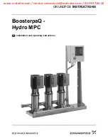 Grundfos BoosterpaQ Hydro MPC Installation And Operating Instructions Manual preview