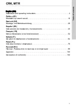 Preview for 3 page of Grundfos CRK Series Installation And Operating Instructions Manual