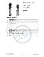 Предварительный просмотр 1 страницы Grundfos CRN 16 A Service Instructions Manual