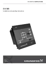 Grundfos CU 323 Series Installation And Operating Instructions Manual предпросмотр