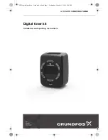 Grundfos Digital timer kit Installation And Operating Instructions Manual preview