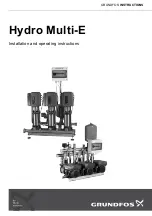 Grundfos Hydro Multi-E Series Installation And Operating Instructions Manual предпросмотр