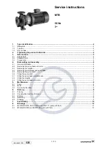 Предварительный просмотр 1 страницы Grundfos MTB 50-200/215 Service Instructions Manual