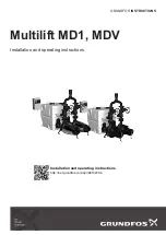 Grundfos Multilift MD1 Installation And Operating Instructions Manual предпросмотр