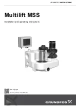 Preview for 1 page of Grundfos Multilift MSS Installation And Operating Instructions Manual