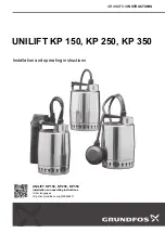 Preview for 1 page of Grundfos Unilift KP 150 Installation And Operating Instructions Manual