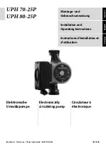 Предварительный просмотр 1 страницы Grundfos UPH 70-25P Installation And Operating Instructions Manual