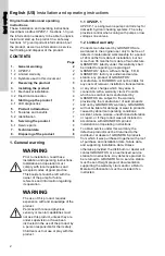 Предварительный просмотр 2 страницы Grundfos UPZCP-1 Installation And Operating Instructions Manual