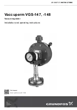 Preview for 1 page of Grundfos Vaccuperm VGS-147 Installation And Operating Instructions Manual