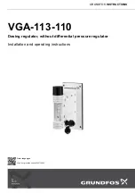 Preview for 1 page of Grundfos VGA-113-110 Installation And Operating Instructions Manual