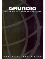 Grundig 800 MILLENNIUM Use And Care Manual preview