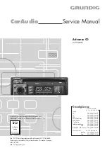 Preview for 1 page of Grundig Advance CD Service Manual