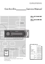 Grundig Allixx SCC 5460 RDS Service Manual preview