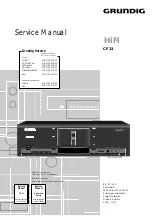 Grundig CF21 Service Manual preview