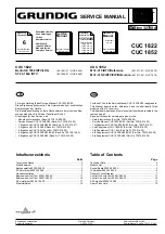 Grundig CUC 1822 Service Manual preview