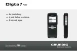 Grundig Digta 7 Push Quick Reference Manual preview