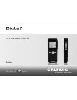 Предварительный просмотр 1 страницы Grundig Digta 7 Quick Reference Manual