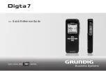 Предварительный просмотр 1 страницы Grundig Digta7 Quick Reference Manual