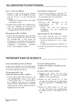 Preview for 16 page of Grundig DTR 6000 2.1 BT DAB+ WEB User Manual