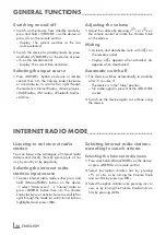 Preview for 37 page of Grundig DTR 6000 2.1 BT DAB+ WEB User Manual