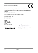 Предварительный просмотр 18 страницы Grundig GCT-K2326D Owner'S Manual