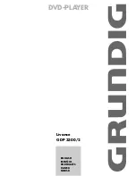 Grundig GDP 3300/2 User Manual предпросмотр