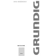 Grundig GDR 5530 HDD User Manual preview