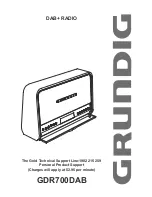 Предварительный просмотр 1 страницы Grundig GDR700DAB Manual