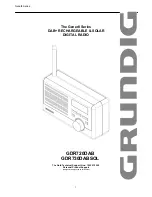 Preview for 1 page of Grundig GDR720DAB Manual