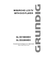 Preview for 1 page of Grundig GLCD1908HDV User Manual