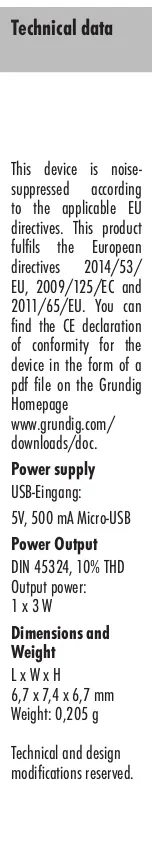 Предварительный просмотр 8 страницы Grundig GSB 710 User Manual