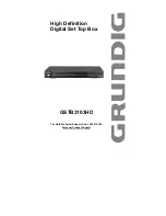 Preview for 1 page of Grundig GSTB3103HD Manual